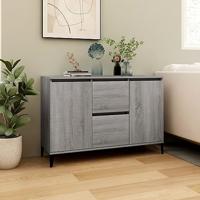 Dressoir 104x35x70 cm bewerkt hout grijs sonoma eikenkleurig - thumbnail