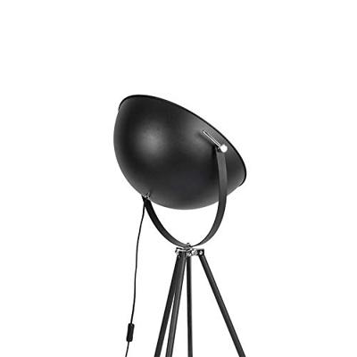 QAZQA Vloerlamp zwart met goud 51 cm verstelbaar tripod - Magnax