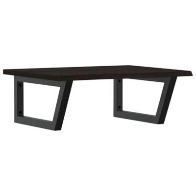 Badkamer wandschap staal en massief eikenhout