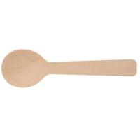 Koffielepel, uit hout, gecoat, 96 mm, pak van 100 stuks - thumbnail