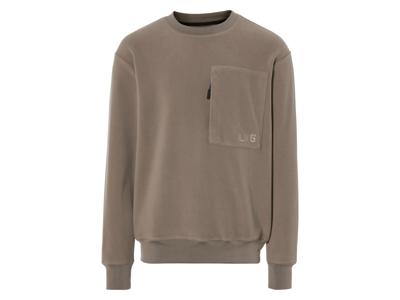 LIVERGY Heren fleece sweater (L, Bruin)