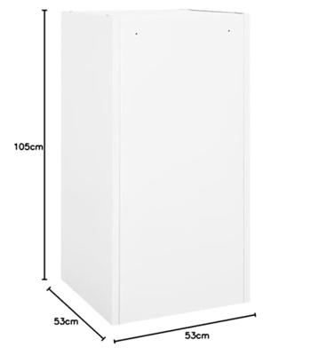 Zadelkast 53x53x105 cm staal wit