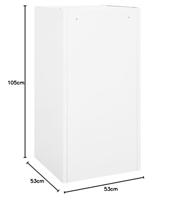 Zadelkast 53x53x105 cm staal wit - thumbnail