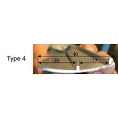 Wiesbaden aluminium afdekstrip 200 cm wandprofiel type 4