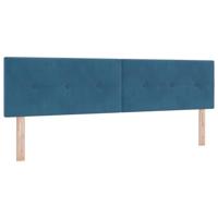 LED Hoofdbord met LED-striplichten Blauw 180 cm Polyester - thumbnail