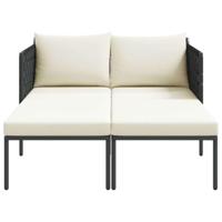 Ligstoel Antraciet 153 x 115 x 69.5 cm Gepoedercoat staal - thumbnail