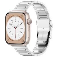 By Qubix - Titanium H-type schakelband - Zilver - Compatible met Apple Watch 38mm / 40mm / 41mm / 42mm - Compatible Apple watch bandjes - thumbnail