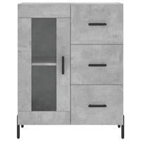 Dressoir 69,5x34x90 cm bewerkt hout betongrijs - thumbnail