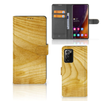 Samsung Galaxy Note20 Ultra | Book Style Case | Licht Hout - thumbnail