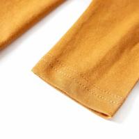 Kindershirt met lange mouwen dinosaurusprint 128 donkerokerkleurig - thumbnail