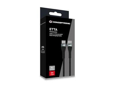 CONCEPTRONIC Kabel USB-C 3.0 -> C St/St 2.00m 5A 480Mbps sw