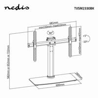 Nedis Draai- en Kantelbare TV-Standaard | 32-65 " | Zwart | 1 stuks - TVSM2330BK TVSM2330BK - thumbnail
