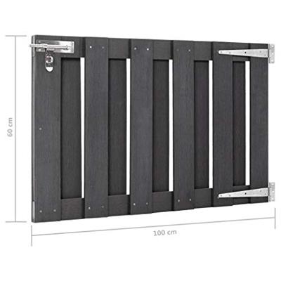 VidaXL Poort 100x60 cm hkc grijs