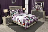 Frida Kahlo Dekbedovertrek rozen (Wit/Paars) - thumbnail