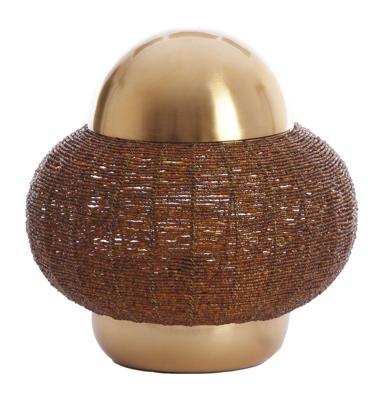 Light & Living Tafellamp 'Cetara' Kralen, 33cm, kleur Bruin/Brons