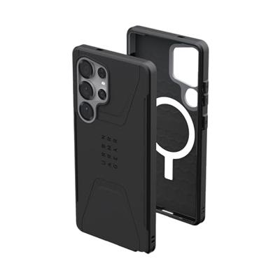 Urban Armor Gear Civilian Backcover Samsung Galaxy S25 Ultra Zwart Inductieve lading, Stootbestendig
