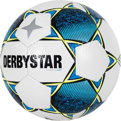 Derbystar Classic Light II Voetbal 4 x 3 Vlakken Maat 5 Wit Blauw Geel