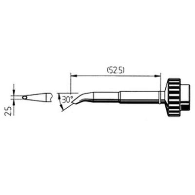 Ersa 0612HD Soldeerpunt Conisch Grootte soldeerpunt 2.50 mm Inhoud: 1 stuk(s)