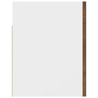 Wandkast hangend 60x31x40 cm bewerkt hout bruineikenkleurig - thumbnail