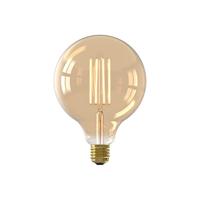 Calex LED Full Glass LongFilament Globe Lamp 240V 4W 320lm E27 GLB125, Gold 2100K Dimmable, energy label A+ - thumbnail