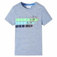 VidaXL Kindershirt met korte mouwen 140 gemêleerd blauw - thumbnail