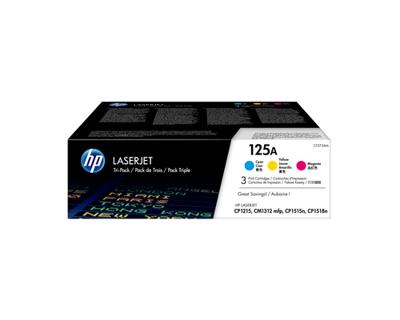 HP Toner 125A Origineel Combipack Cyaan, Magenta, Geel 1400 bladzijden CF373AM