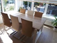 Set van 6 leren eetkamerstoelen - met sledepoot - diverse kleuren - Echt leer, Industrieel, ontdek de vele Leersoorten en Kleuren bij ShopX - thumbnail