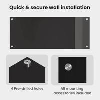 VidaXL Keuken achterwand 2 pcs zwart 100 x 40 cm gehard glas - thumbnail