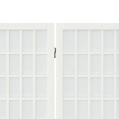 Kamerscherm inklapbaar 6 panelen Japanse stijl 240x170 cm wit - thumbnail