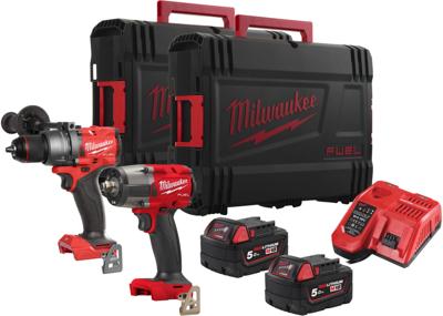 Milwaukee m18 fpp2f3-502x | m18 fuel™ accu gereedschapsset 2-kit (m18fpd3, fmtiw2f12 (2x 5.0ah accu + lader in hd box) - 4933492518 Milwaukee m18 fpp2f3-502x | m18 fuel™ accu gereedschapsset 2-kit (m18fpd3, fmtiw2f12 (2x 5.0ah accu + lader in hd box) - 4933492518