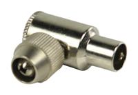 Coax connector metaal male haaks - thumbnail
