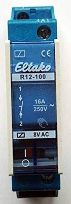 Eltako R12-100-8V Schakelrelais Nominale spanning: 8 V Schakelstroom (max.): 8 A 1x NO 1 stuk(s) Eltako R12-100-8V Schakelrelais Nominale spanning: 8 V Schakelstroom (max.): 8 A 1x NO 1 stuk(s)