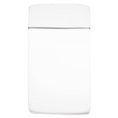 Briljant Baby wieglaken geweven stone green uni + bies band Briljant Baby wieglaken geweven stone green uni + bies band