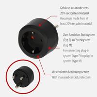 Brennenstuhl 1508460 Reisstekker Adattatore di alimentazione/Inverter per interni - thumbnail