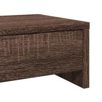 Monitorstandaard met lades 50x27x15 cm hout bruin eikenkleurig - thumbnail