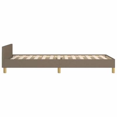Bedframe met hoofdeinde zonder matras 90x190 cm stof taupe