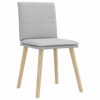 Eetkamerstoelen 2 st stof wolk grijs - thumbnail