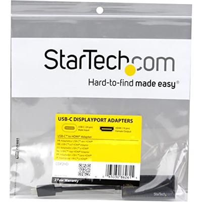 Adapter USB C naar HDMI Startech CDP2HD 4K Ultra HD Zwart