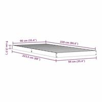Bedframe Wit 90 x 220 cm Massief grenenhout - thumbnail