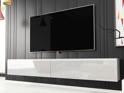 TV-meubel DUBAI 2 klapdeuren 180 cm wit/hoogglans wit