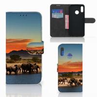 Honor 10 Lite | Telefoonhoesje | Met pasjeshouder | Olifanten - thumbnail