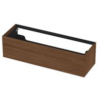 INK - Onderkast 1 Lade Push 2 Open Decor - 1400x450x376 Mm - Warm Walnoot - thumbnail