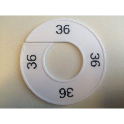 Maatring 9cm wit/zwart 36