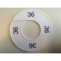 Maatring 9cm wit/zwart 36 - thumbnail