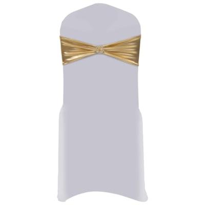 VidaXL 25 st stoellint met diamant stretch goud VidaXL 25 st stoellint met diamant stretch goud