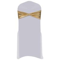 VidaXL 25 st stoellint met diamant stretch goud - thumbnail