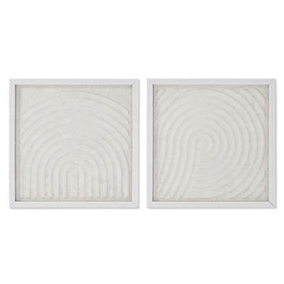 Schilderij Home ESPRIT Wit Natuurlijk Modern Scandinavisch 35 x 2 x 35 cm