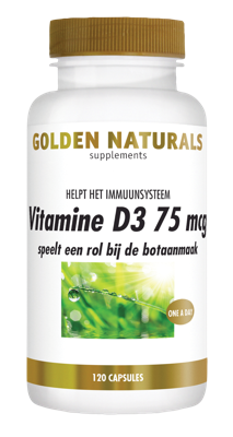Golden Naturals Vitamine D3 75mcg Capsules