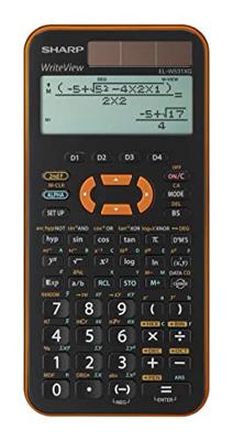 Sharp EL-W531 XG Schoolrekenmachine Oranje Aantal displayposities: 12 werkt op zonne-energie, werkt op batterijen (b x h x d) 79.6 x 15.5 x 161.5 mm - thumbnail