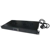 LogiLink FAU04FB 19 inch 4 x Geaarde contactdoos Zwart - thumbnail